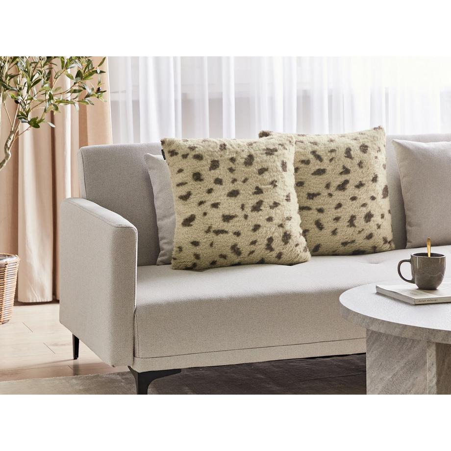 Beliani Set di 2 cuscini en Finta pelliccia Cottage KASRA  