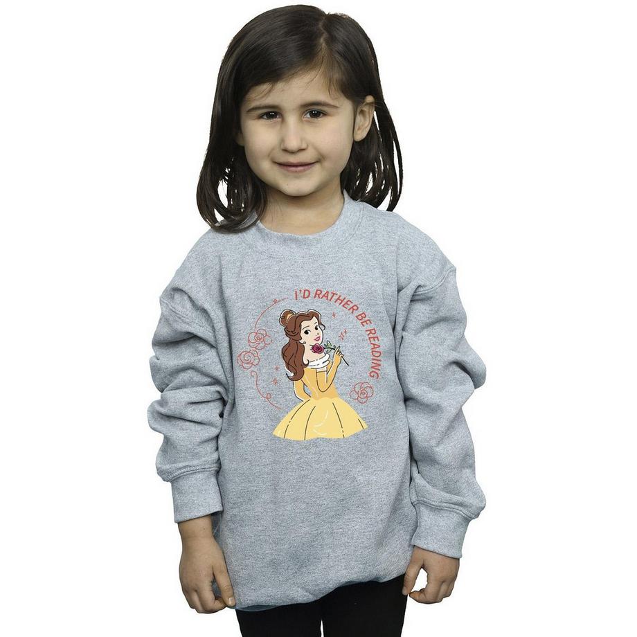 Disney  Beauty And The Beast I'd Rather Be Reading Felpa Ragazze 