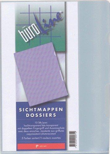 BÜROLINE BÜROLINE Sichtmappen A4 620069 sortiert 10 Stück  