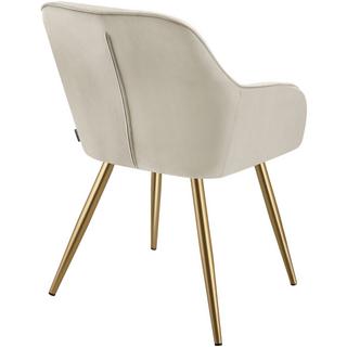 Tectake Stuhl Marilyn, Samtoptik, gesteppt  