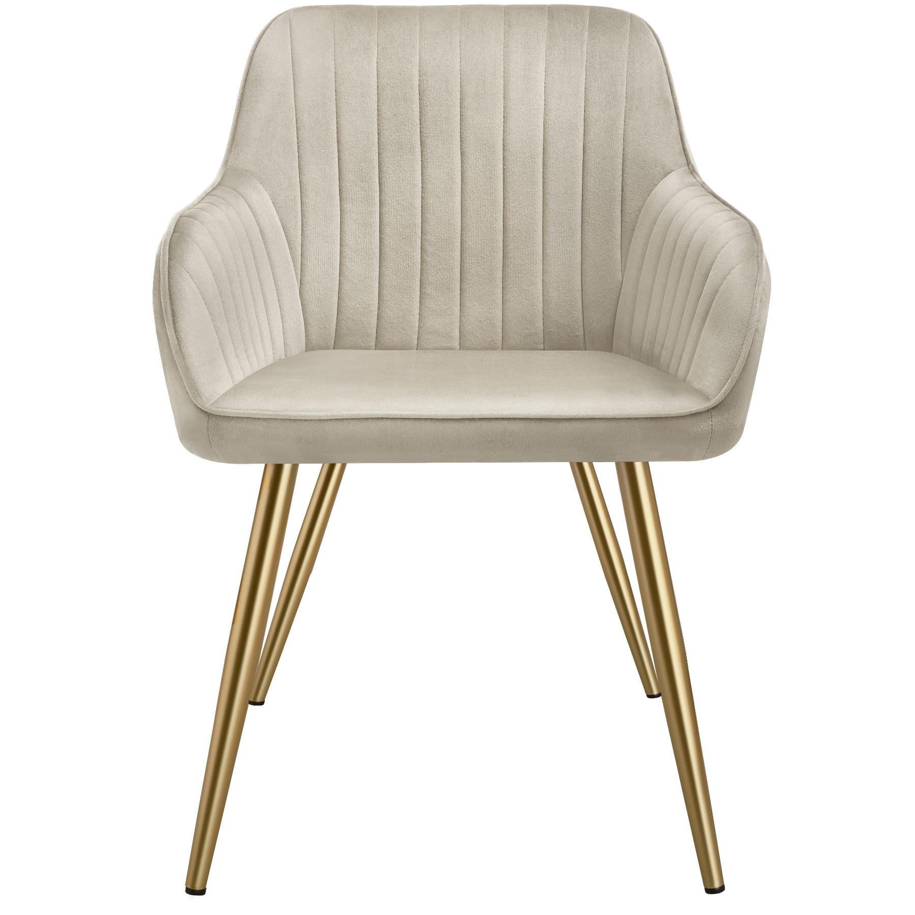 Tectake Stuhl Marilyn, Samtoptik, gesteppt  