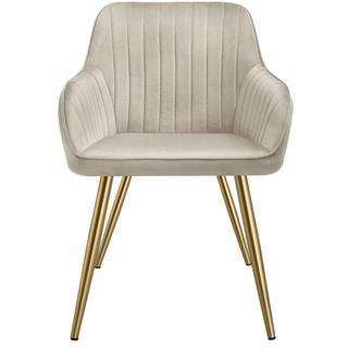 Tectake Stuhl Marilyn, Samtoptik, gesteppt  