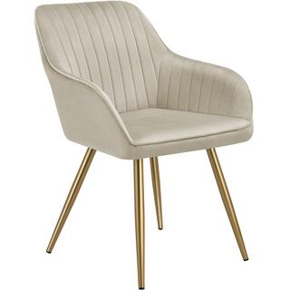 Tectake Stuhl Marilyn, Samtoptik, gesteppt  