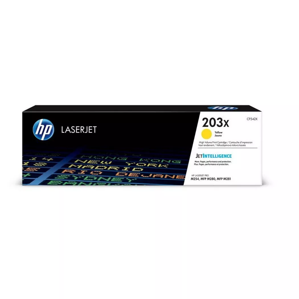 Hewlett-Packard – HP Toner-Modul 203X yellow CF542X CLJ Pro M254/MFP M280 2500 S., Gelb Bunt, One Size
