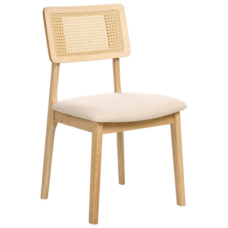 Beliani Lot de 2 chaises de salle à manger en Bouclé  EMBAR  