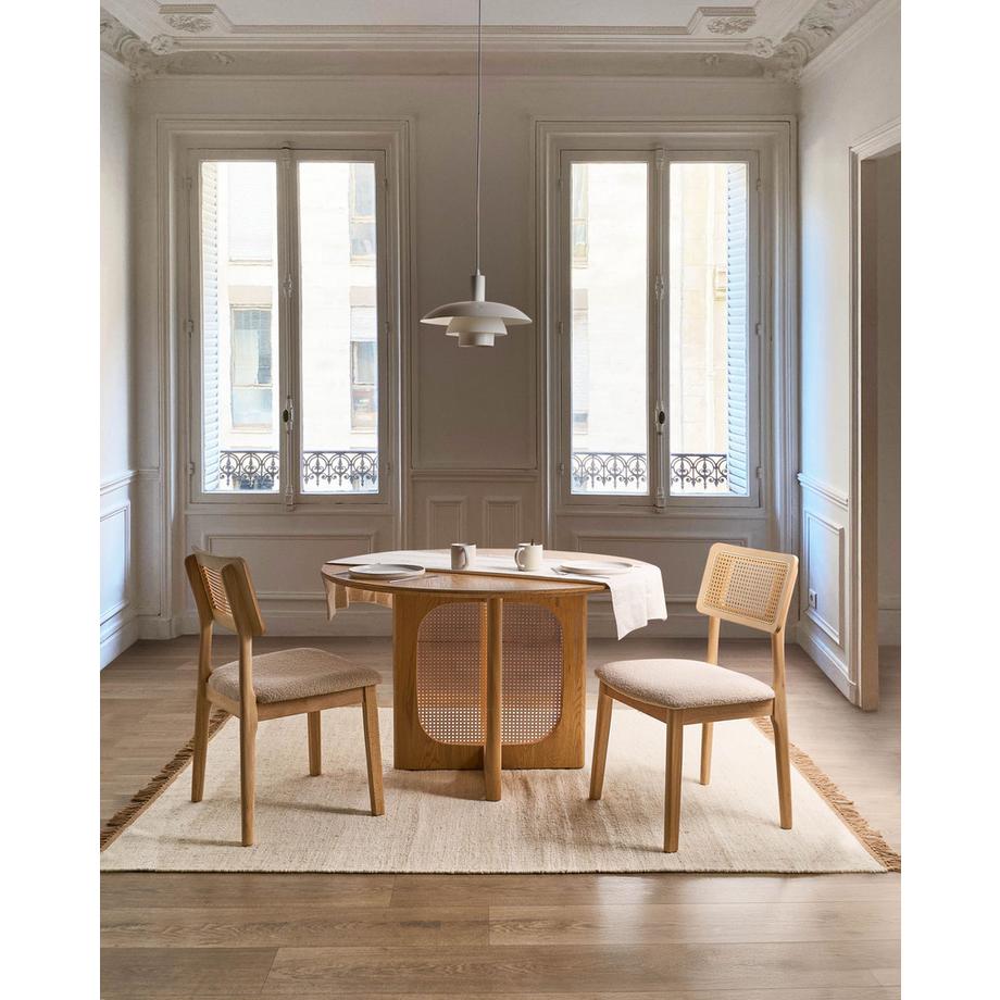 Beliani Lot de 2 chaises de salle à manger en Bouclé  EMBAR  