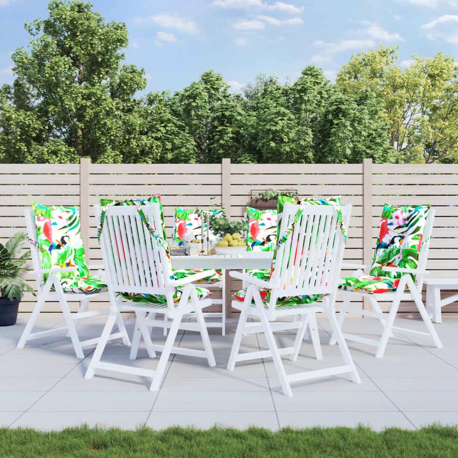 VidaXL cuscino per sedia con schienale alto Tessuto  