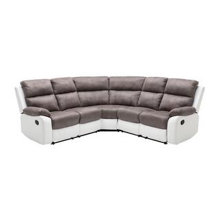 Vente-unique Relaxsofa Ecksofa Microfaser Kunstleder TOLZANO  