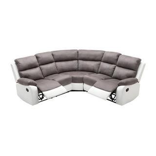 Vente-unique Relaxsofa Ecksofa Microfaser Kunstleder TOLZANO  