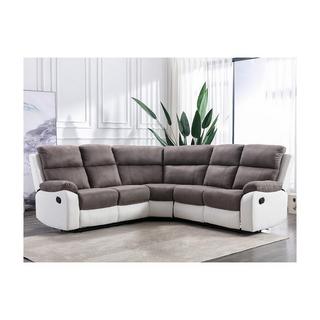 Vente-unique Relaxsofa Ecksofa Microfaser Kunstleder TOLZANO  