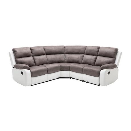 Vente-unique Relaxsofa Ecksofa Microfaser Kunstleder TOLZANO  