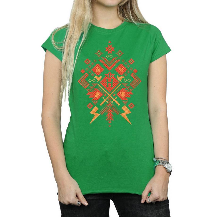 HARRY-POTTER T-Shirt Motivo Geometrico  