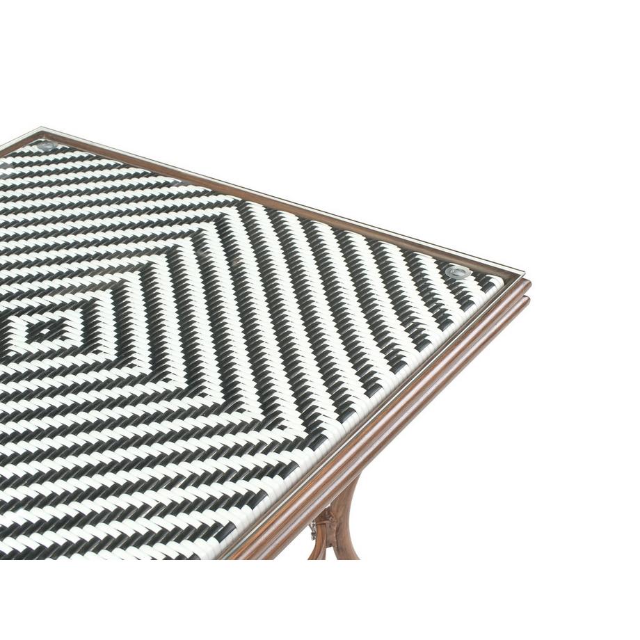 Beliani Tavolino Bistrot en Rattan sintetico Boho CASPRI  