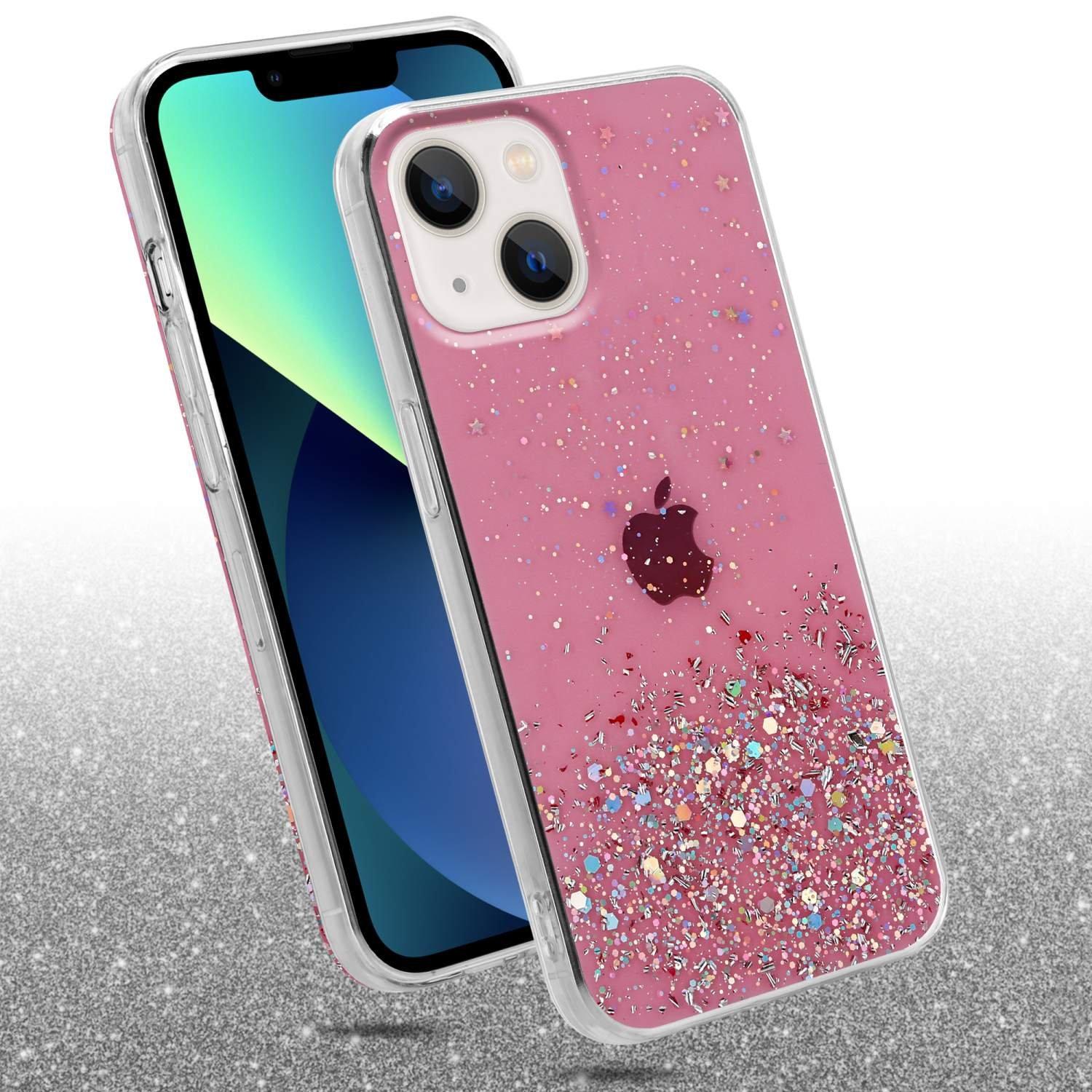 Cadorabo  Hülle für Apple iPhone 14 PLUS TPU Silikon mit funkelnden Glitter 