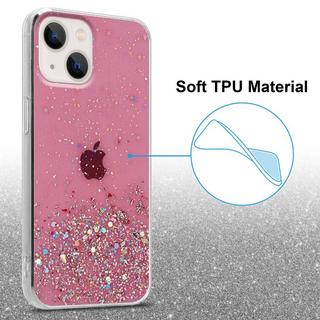 Cadorabo  Housse compatible avec Apple iPhone 14 PLUS - Coque de protection en silicone TPU flexible avec paillettes scintillantes 