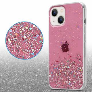 Cadorabo  Housse compatible avec Apple iPhone 14 PLUS - Coque de protection en silicone TPU flexible avec paillettes scintillantes 