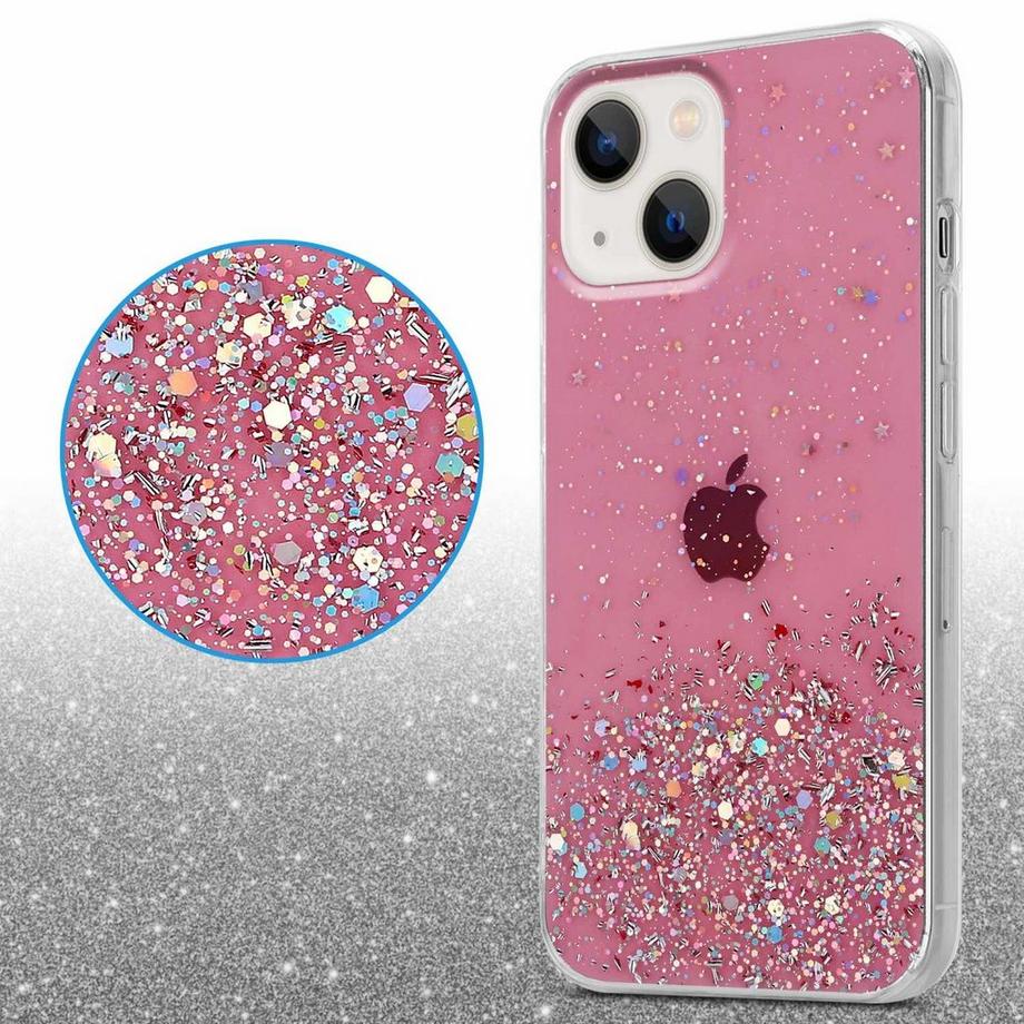 Cadorabo  Hülle für Apple iPhone 14 PLUS TPU Silikon mit funkelnden Glitter 