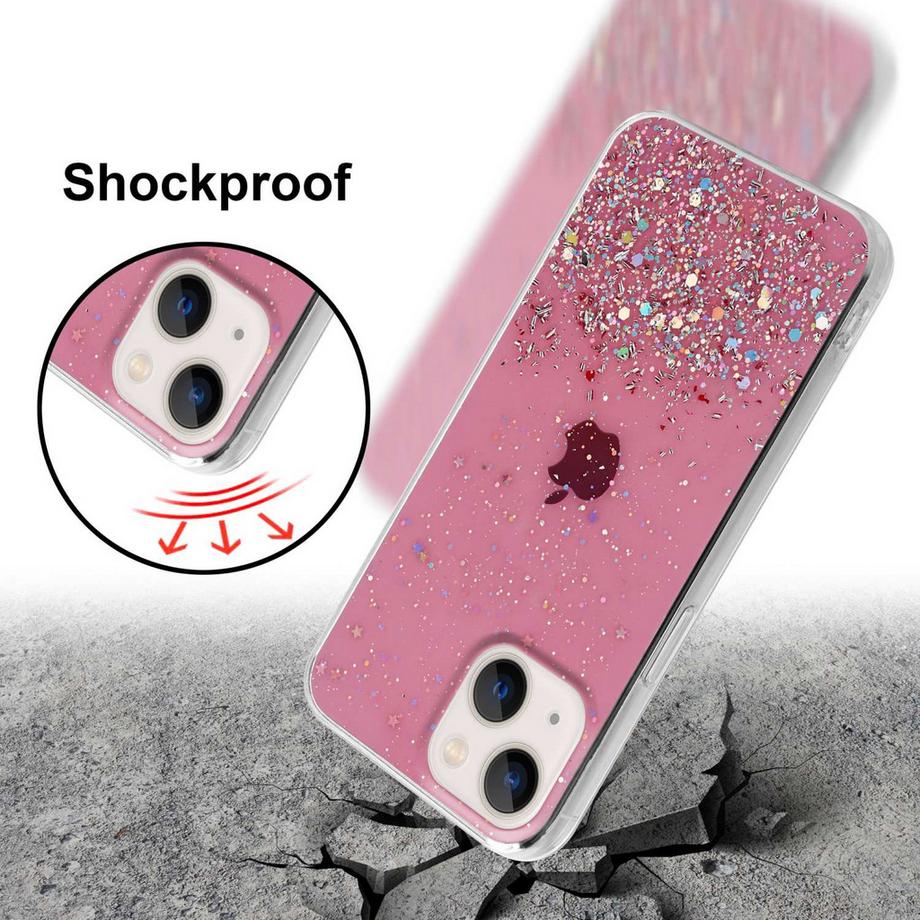 Cadorabo  Hülle für Apple iPhone 14 PLUS TPU Silikon mit funkelnden Glitter 