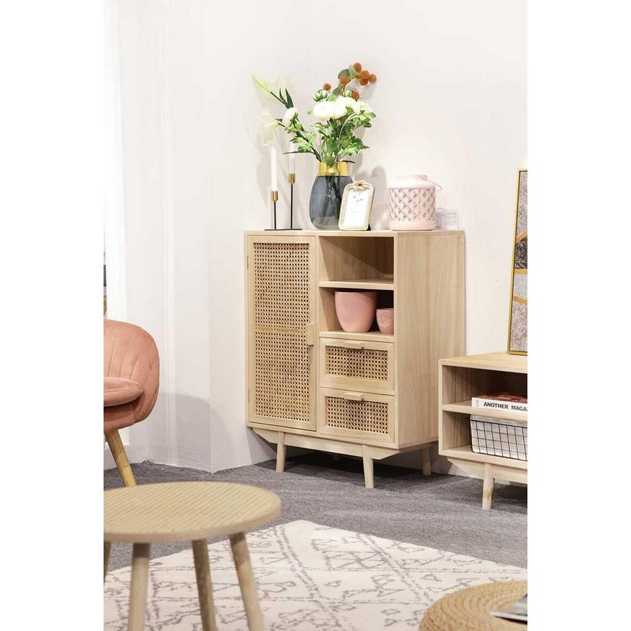 mutoni Credenza in rattan intrecciato naturale  