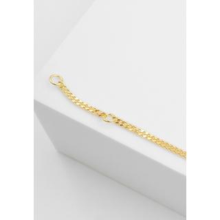 MUAU Schmuck  ID-Bracelet Panzer Gelbgold 750, 2.1mm, 14cm 