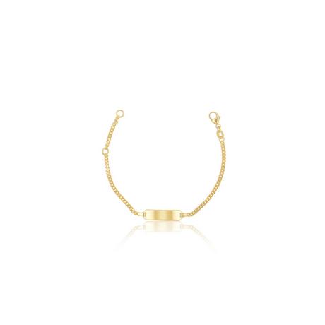 MUAU Schmuck  ID-Bracelet Panzer Gelbgold 750, 2.1mm, 14cm 