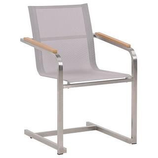 Beliani Lot de 4 chaises de jardin en Acier inox Moderne COSOLETO  