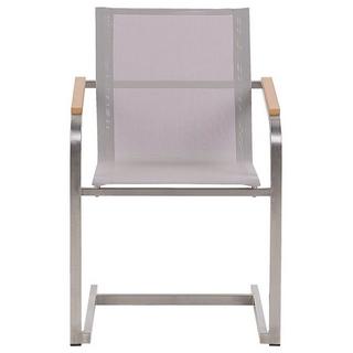 Beliani Lot de 4 chaises de jardin en Acier inox Moderne COSOLETO  