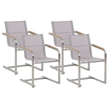 Lot de 4 chaises en Acier inox Moderne COSOLETO