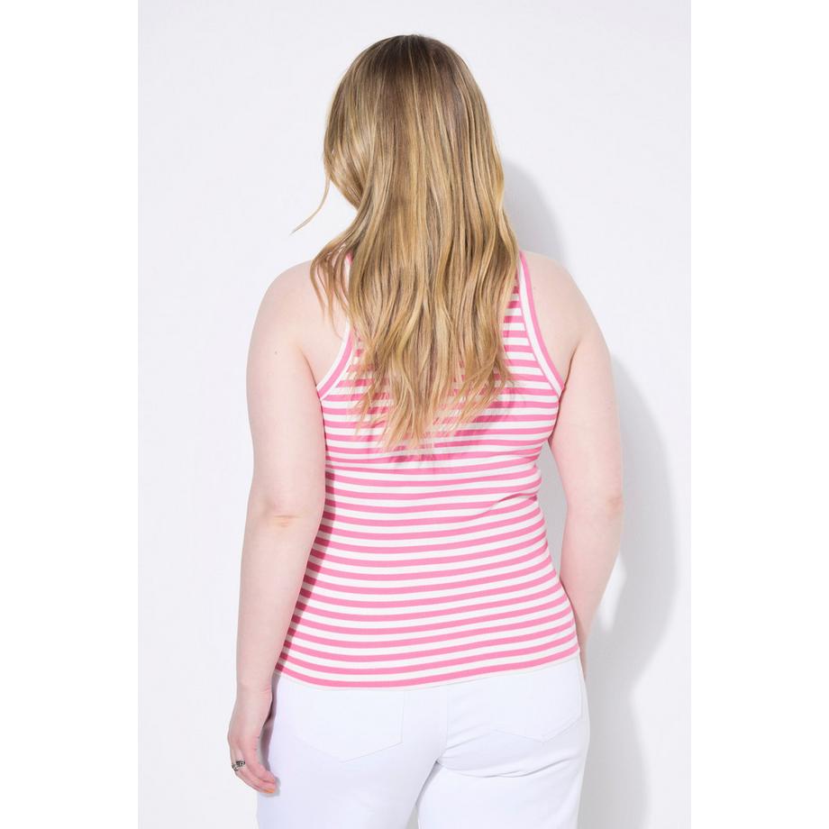 Studio Untold Canotta Slim Shape Jersey a Costine Righe  