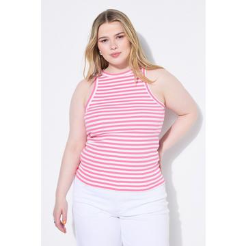 Débardeur coupe Slim Shape, jersey côtelé à rayures
