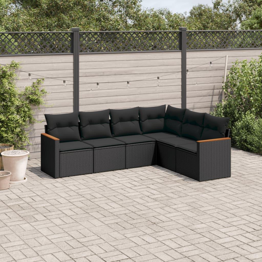 VidaXL set divano da giardino Polirattan  