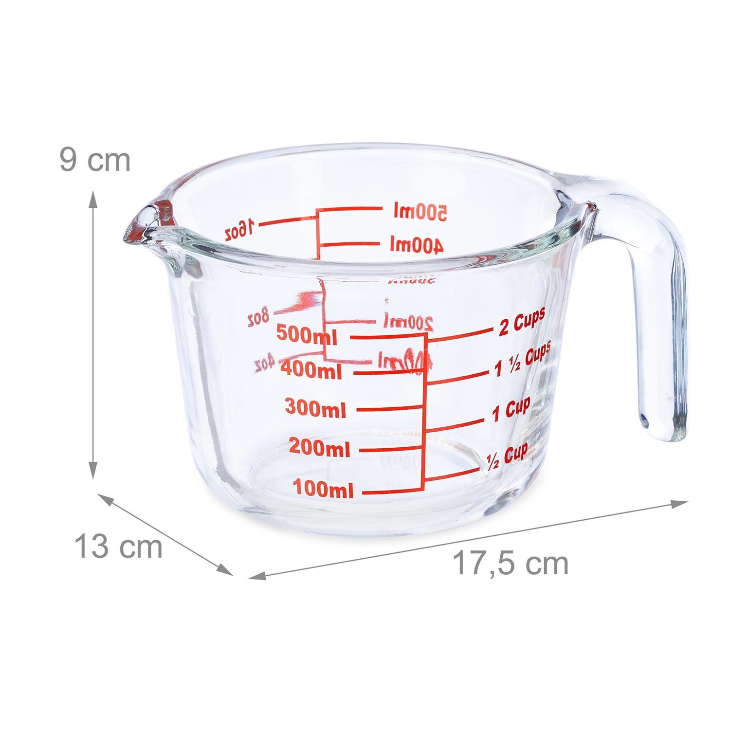 B2X Messbecher aus Glas 500 ml  
