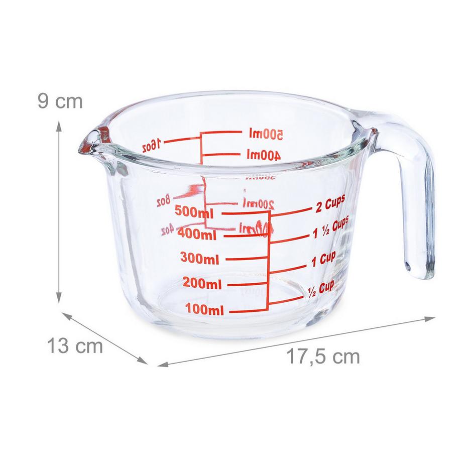 B2X Messbecher aus Glas 500 ml  