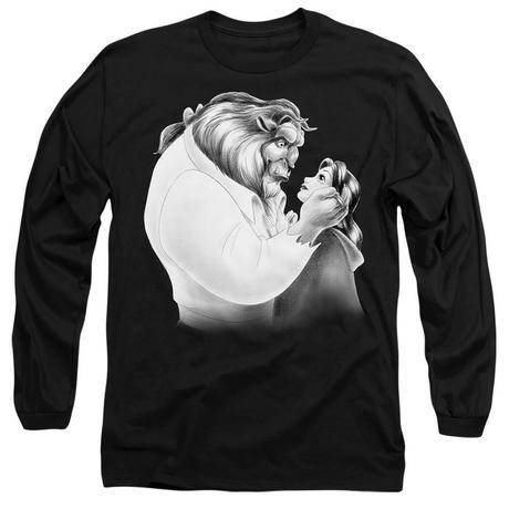 Beauty And The Beast Beauty and the Beast T-shirt Stampata a Maniche Lunghe  