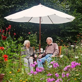 B2X Table de jardin avec trou pour parasol  