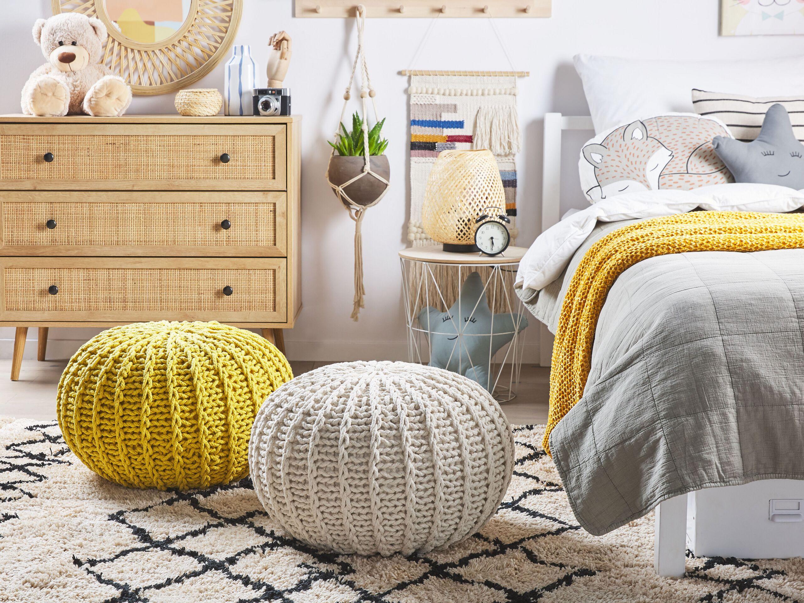 Beliani Pouf en Coton Boho CONRAD  
