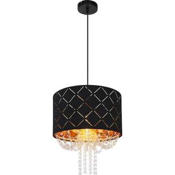 Lampada a sospensione Clarke in metallo nero 1xE27