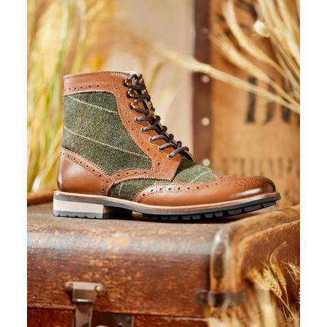 Joe Browns  Brogue-Stiefel aus Tweed-Leder 