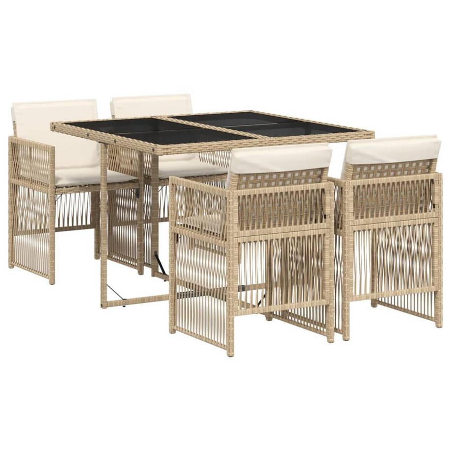 set da pranzo da giardino Polirattan