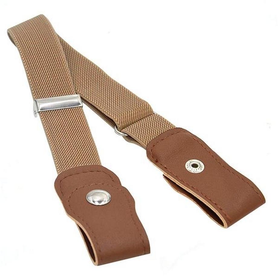 Ceinture élastique sans boucle - Beige
