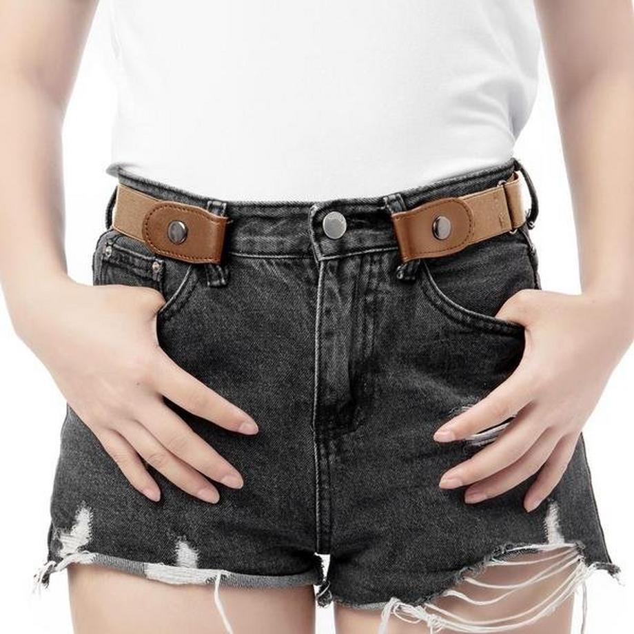 B2X Ceinture Élastique sans Boucle Beige  