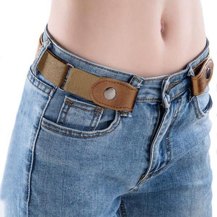 B2X Ceinture Élastique sans Boucle Beige  