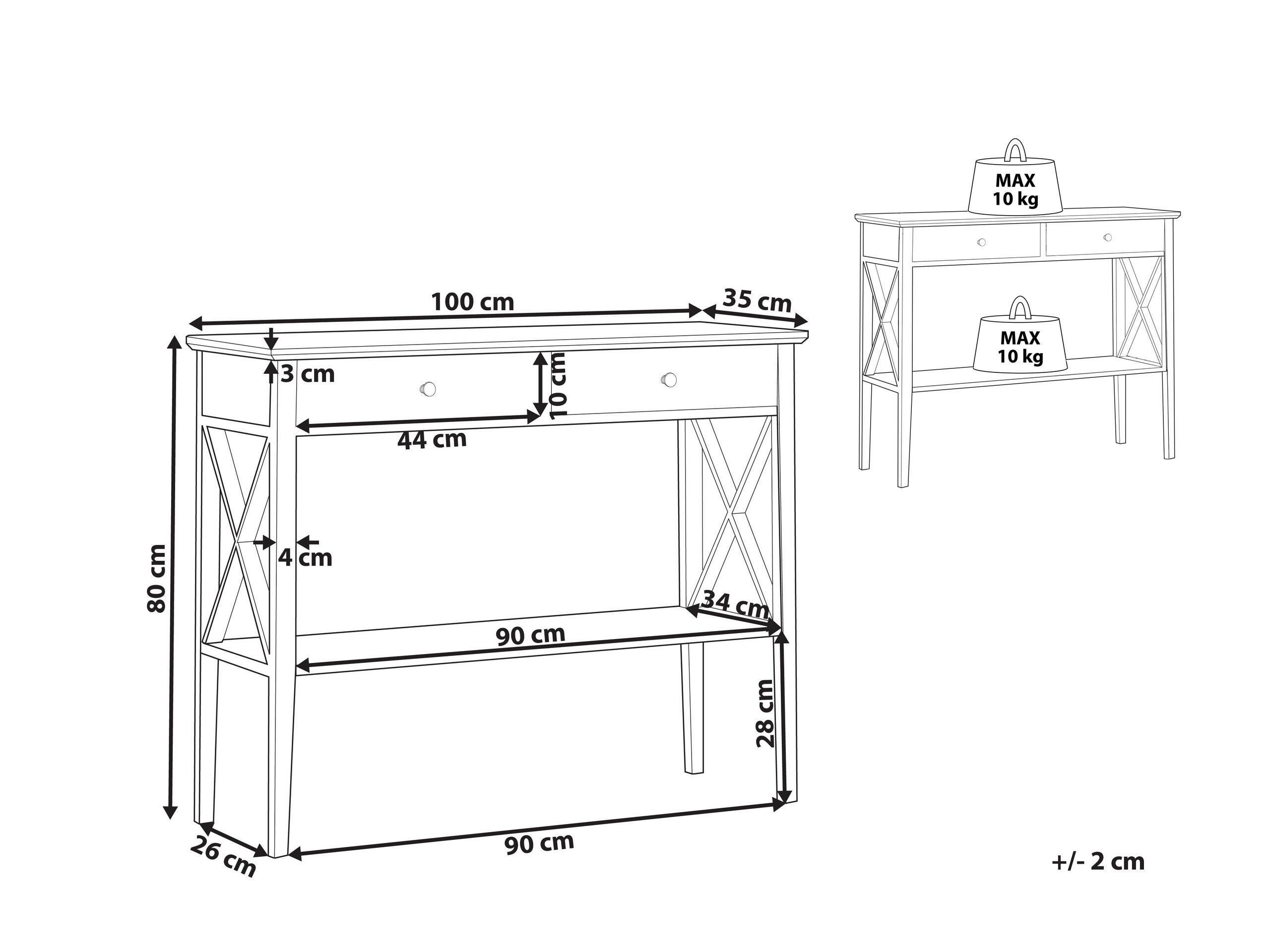 Beliani Console en MDF Traditionnel AVENUE  