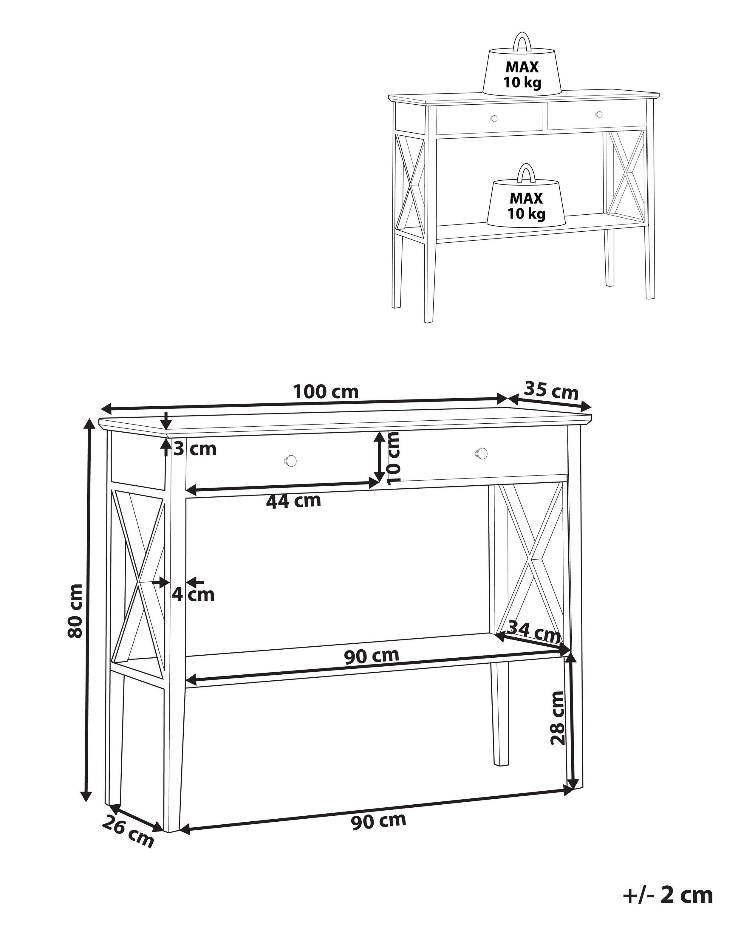 Beliani Console en MDF Traditionnel AVENUE  