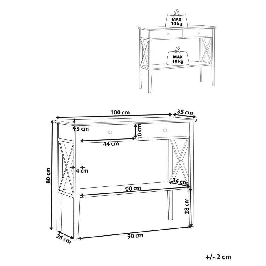 Beliani Console en MDF  AVENUE  