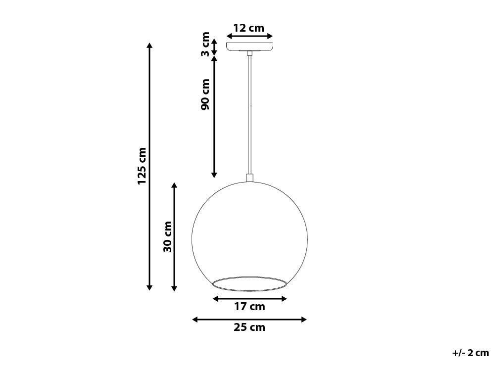 Beliani Hängeleuchte aus Glas Modern ASARO  