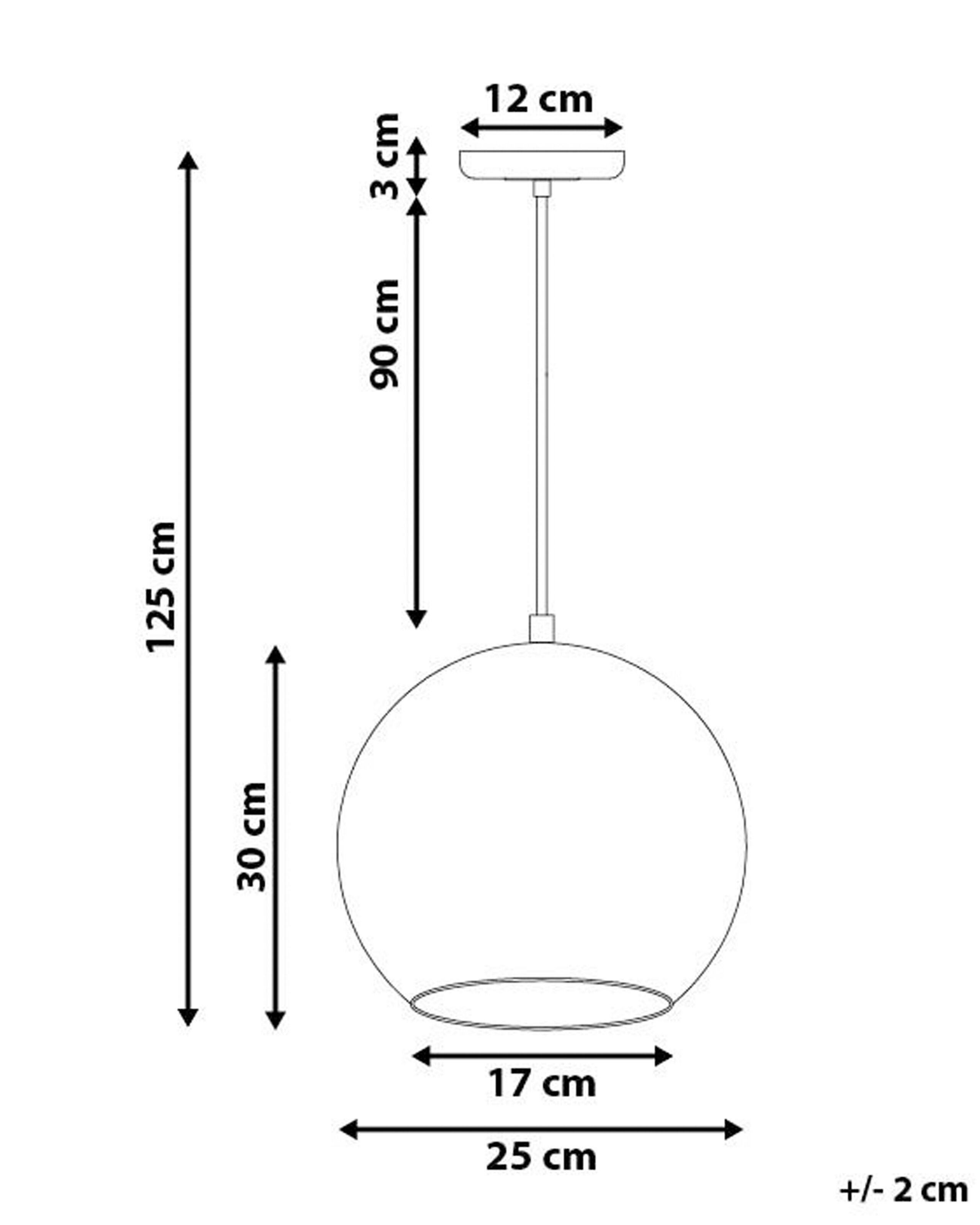 Beliani Hängeleuchte aus Glas Modern ASARO  