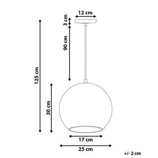 Beliani Hängeleuchte aus Glas Modern ASARO  