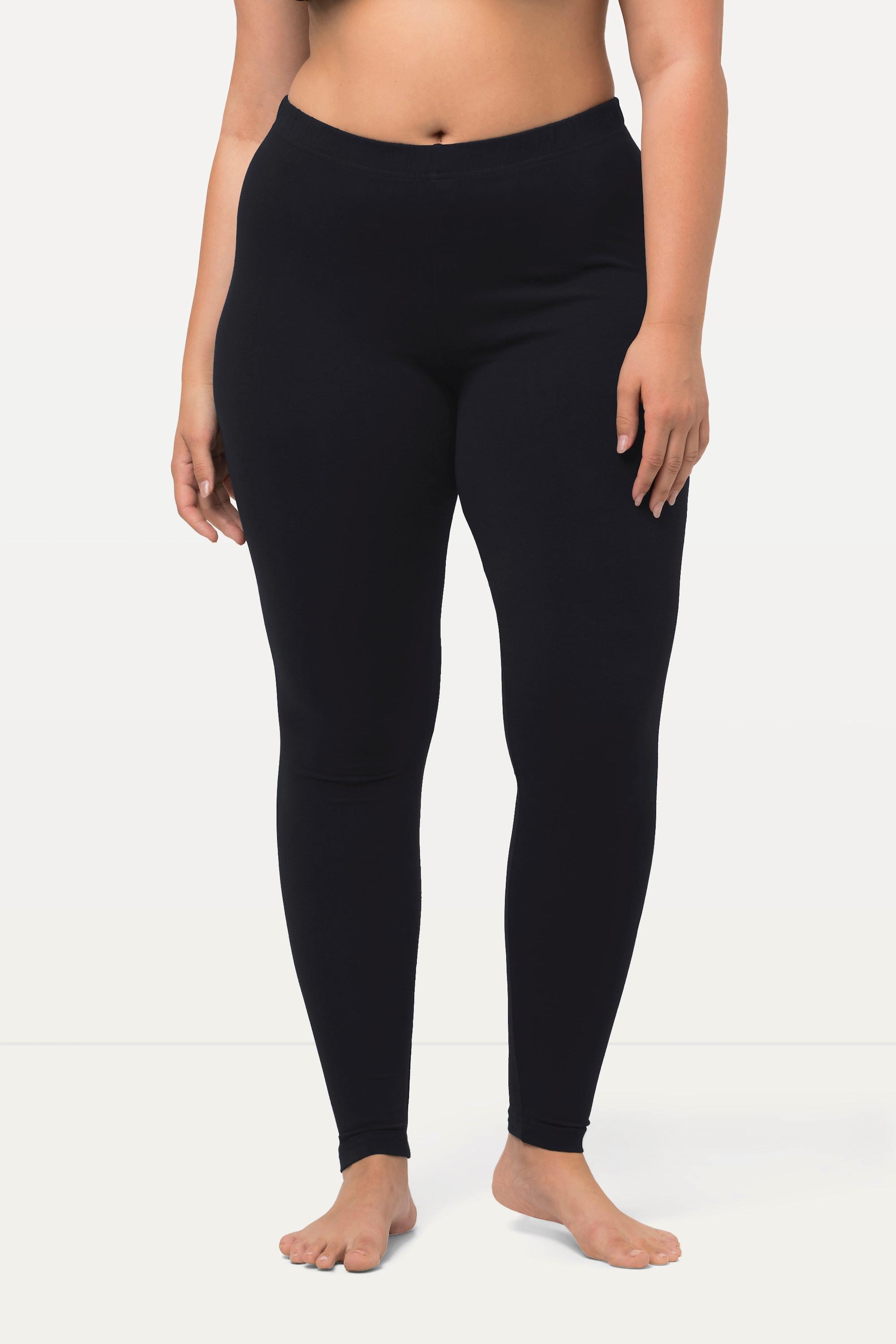 Ulla Popken  Legging en coton avec taille élastique, coupe Slim 