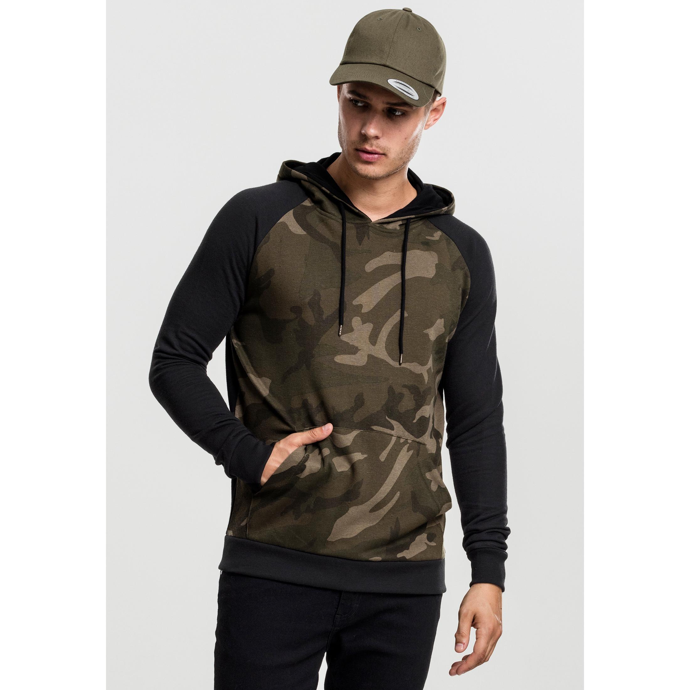 URBAN CLASSICS Sweatshirt à Capuche Contrast Raglan  